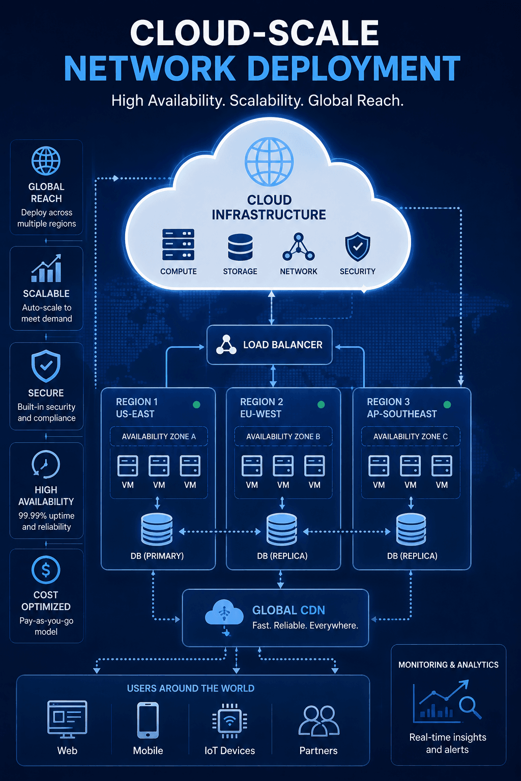 Cloud-scale network deployment